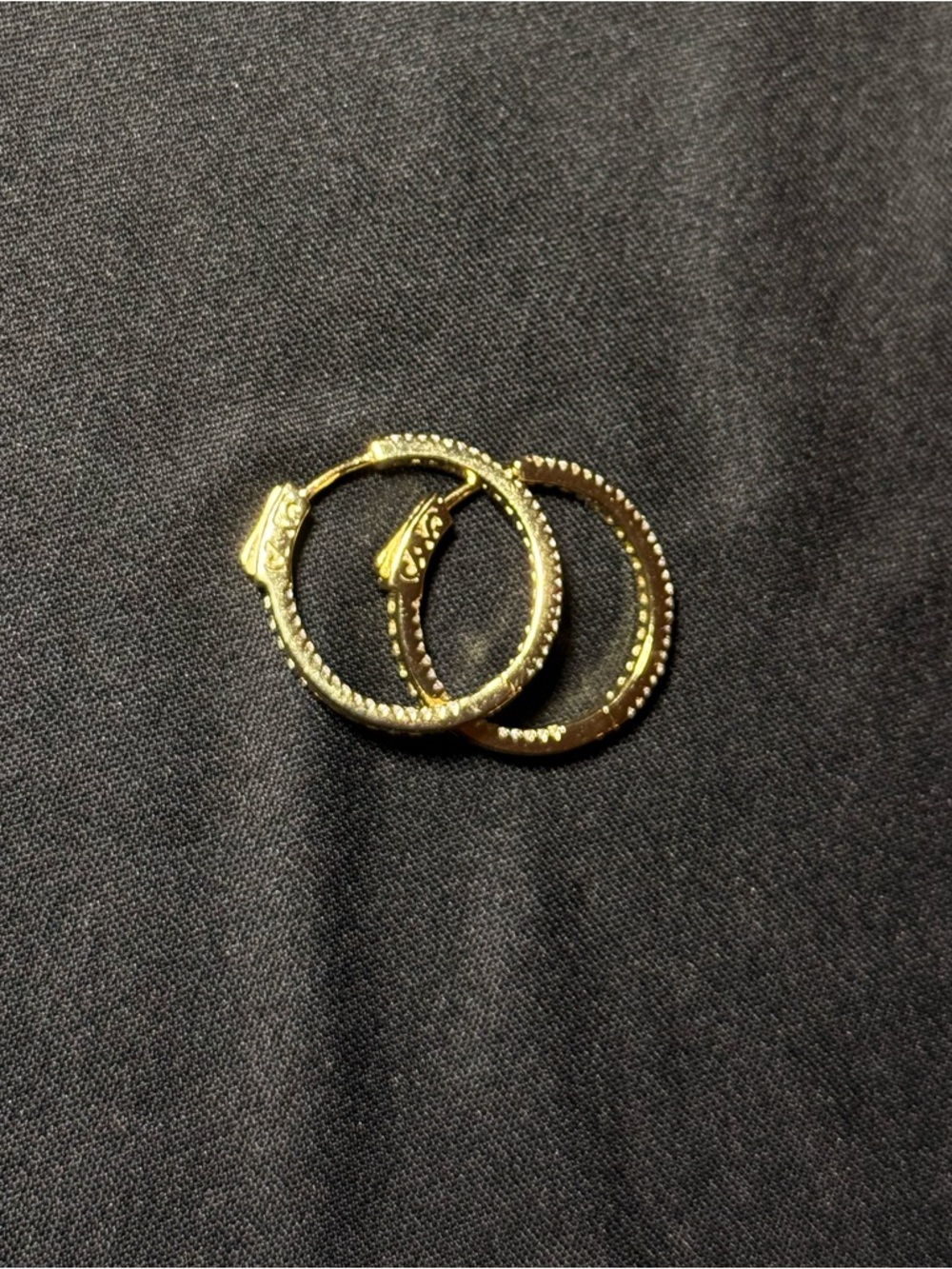 Gold Plated Hoop Earrings - Elegant Women's Jewelry - Picture 2 of 6